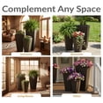 thumbnail image 6 of Sunnydaze Assorted Square Outdoor Brown Rattan Planter with Liner 3-Count, 6 of 14
