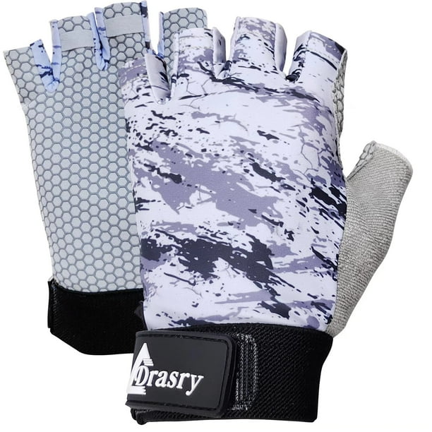 Drasry Fingerless UV Gloves Sun Protection UPF50+SPF for Fishing