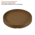 thumbnail image 3 of Unique Bargains 4.5' Ceramic Round Planter Saucer Flower Pot Drip Tray Coaster, Brown 2 Pack, 3 of 5