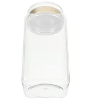 HOOWIFFY Clear Plastic Canister Set for Kitchen Storage, Food Container Organizer, and Airtight