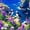 Violet Blue, variant on Castle Fairy Vibrant Anime Cliff Puffin Duo 7-Piece Twin Bedding,Purple Wildflower Seagull Ocean Scene Bedding Comforter Set,Violet Blue,Navy Blue Reversible