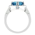 thumbnail image 4 of Dazzlingrock Collection 14K Cushion Cut Blue Topaz & Round Cut White Diamond Bridal Halo Engagement Ring, White Gold, Size 4.5, 4 of 8