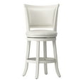 thumbnail image 3 of CorLiving Wood Bar Stool Chair Set of 2 in White -Rotating Round Seat & Footrest, 3 of 11