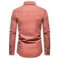 thumbnail image 4 of Aueoeo Mens Dress Shirts Long Sleeve Dress Shirts Cotton Button -Down Shirt Regular Fits Business Shackets Shirts Orange XL, 4 of 5