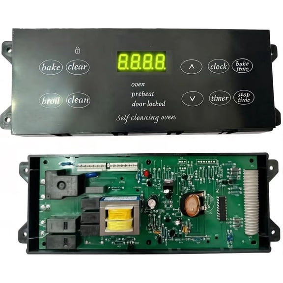 Upgrade 316207511 Range Stove Oven Control Board compatible with Frigidaire, with Kenmore,Replaces for 316207531, 318414213, Production Number SF5341-S7511, SF5341-S7511-E, with a new overlay include