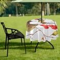 thumbnail image 7 of Coolnut 60" Cherry Leaves Outdoor Round Tablecloth, Waterproof Stain-Resistant Non-Slip Circular Tablecloth with Umbrella Hole and Zipper for Tabletop Backyard Party BBQ Decor, 7 of 7