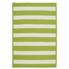 Colonial Mills 2' x 3' Lime Green and White Rectangular Braided Area Throw Rug