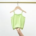 thumbnail image 2 of Loopsun Toddler Girls Summer Tops, Shirts For Kids Sleeveless Solid Round Neck Crop Top For Girls And Boys Tank Top Tee Green 4-5 Years, 2 of 5