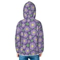 thumbnail image 4 of Kids Zip Up Hoodie for Boys Girls Toddler - Purple Daisies Flowers Lightweight Long Sleeve 18M Boys Girl Clothes, Sun Protection Windproof Jackets Hoodie Sweatshirt, 4 of 7