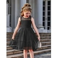 thumbnail image 7 of Arshiner Toddler Girl Dresses Formal Special Occasion Glitter Funeral Graduation Tulle Sparkle Sundress, 7 of 7
