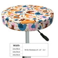 thumbnail image 4 of Bingfone 13 Inch Padded Round Bar Stool Cover Cushion With Elastic Fabric Round Chair Seat - Cute Chickens, 4 of 7