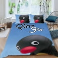 thumbnail image 2 of Pingu Conjunto de sábanas temático, trío de piezas, cómodo y amigable con la piel, diseño único, regalo de decoración para el hogar para familiares, amigos y fans, 90 cm * 190 cm, 2 of 6