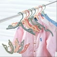 thumbnail image 3 of PATLOLLAV 5Pcs Travel Hangers with Clips Portable Mini Folding Clothes Hangers for Scarves Suits Trousers Pants Shirts Socks Underwear Travel Home Foldable Clothes Drying Rack, 3 of 5