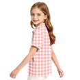 thumbnail image 4 of Trgacdwlo Girls Polo Uniform Shirt Plaid Short Sleeve School Uniform for Girls Boys Back To School Button Collared Casual Teens Clothes, 4 of 8