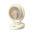 thumbnail image 2 of deevoka Desk Fan 3 Timing Function Quiet 3 Speeds Mini Fan for Desktop Travel Office Yellow, 2 of 9