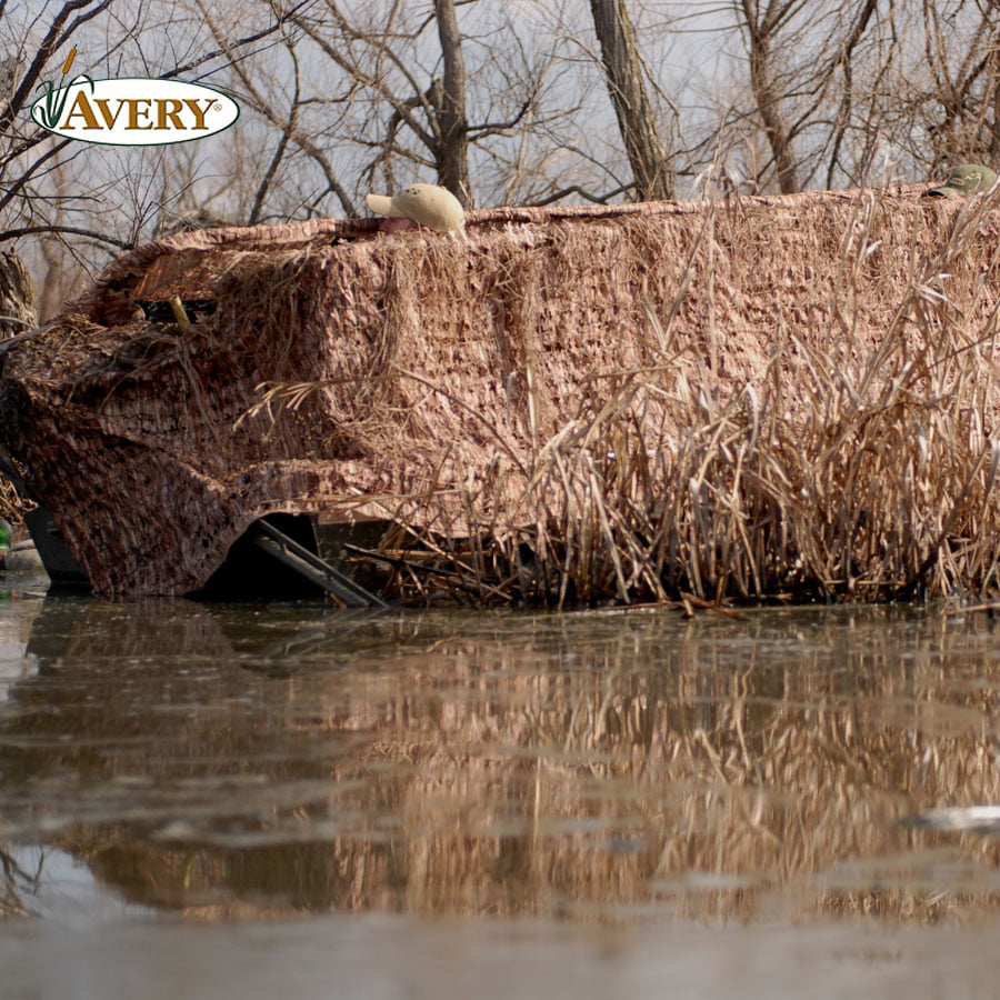 Marsh Grass Color Fits 17'-19' Duck Boat Frame Avery QuickSet Blind Camo Net 