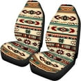 thumbnail image 5 of Pzuqiu Brown Boho Car Seat Cover Full Set Breathable Front and Rear Seat Cover Set Easy to Install Seat Protectors with Anti-Slip Full Backrest Universal Fit for Most Cars Sedan Van Truck, 5 of 7