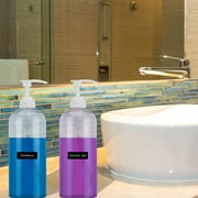 Abaima 2 Pack 32oz Empty Pump Bottle, 1000ml Shampoo And Conditioner Dispenser Bottle,1 Liter Refillable Clear Shower Soap Dispenser Bottle With Silicone Funnels And Labels