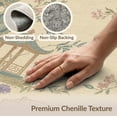 thumbnail image 6 of ODIKA 5'x7' Beige Pastel Chinoiserie Elegance Washable Area Rug 18th Century Rococo Floral Landscape Design for Guest Room, Lounge, Apartment, Non-Slip Low Profile, Stain Resistant, 6 of 7