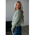 thumbnail image 4 of Gemma Risen Denim Jacket - Olive, 4 of 6