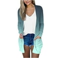thumbnail image 2 of Tie Dye Knit Cardigans for Women,Long Cardigans for Women 2024 Fall Fashion Open Front Cardigan with Pocket Lightweight Summer Casual Gradient Sweater, 2 of 5