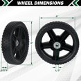 thumbnail image 3 of CheeMuii 8 Inch Lawn Mower Wheels 2 Pack 8" Push Lawn Mower Wheels with Bolts and Lock Nuts Kit Fit for Most Standard push Lawn Mo, 3 of 8