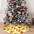 thumbnail image 4 of KLL 30" Christmas Tree Skirt Modern Elegant Sunflower Xmas Tree Skirts Mat for New Year Xmas Holiday Party Indoor Outdoor Home Decoration, 4 of 5