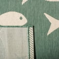 thumbnail image 6 of SAFAVIEH Courtyard Trena Fishes Indoor/Outdoor Runner Rug, Dark Green/Ivory, 2'3" x 14', 6 of 11