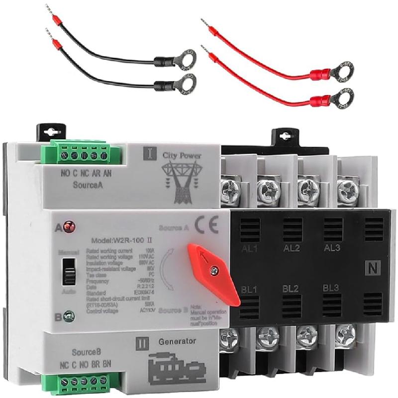 ROZYARD 100A 4Pole Double Power Automatic Transfer Switches Upgrades for Home Generator