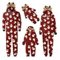 thumbnail image 1 of Conjuntos a juego con estampado de alce navideño para adultos y niños, peleles bonitos con capucha y cremallera, monos con apariencia familiar, novedad de 2023, 1 of 4