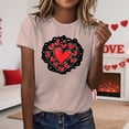 thumbnail image 2 of Valentines T Shirts for Women Cute Heart Print Short Sleeve Tees Fashion Casual Summer Tops, 2 of 4