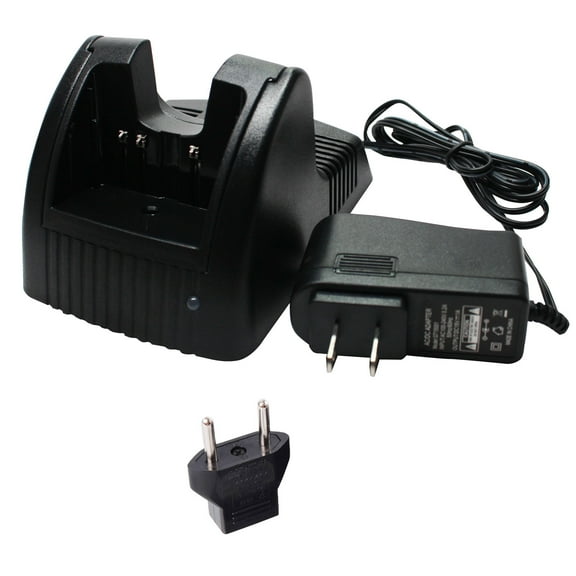 Vertex VXA-300 Pilot III Charger with EU Adapter - Replacement for Vertex FNB-83 Two-Way Radio Chargers (100-240V)