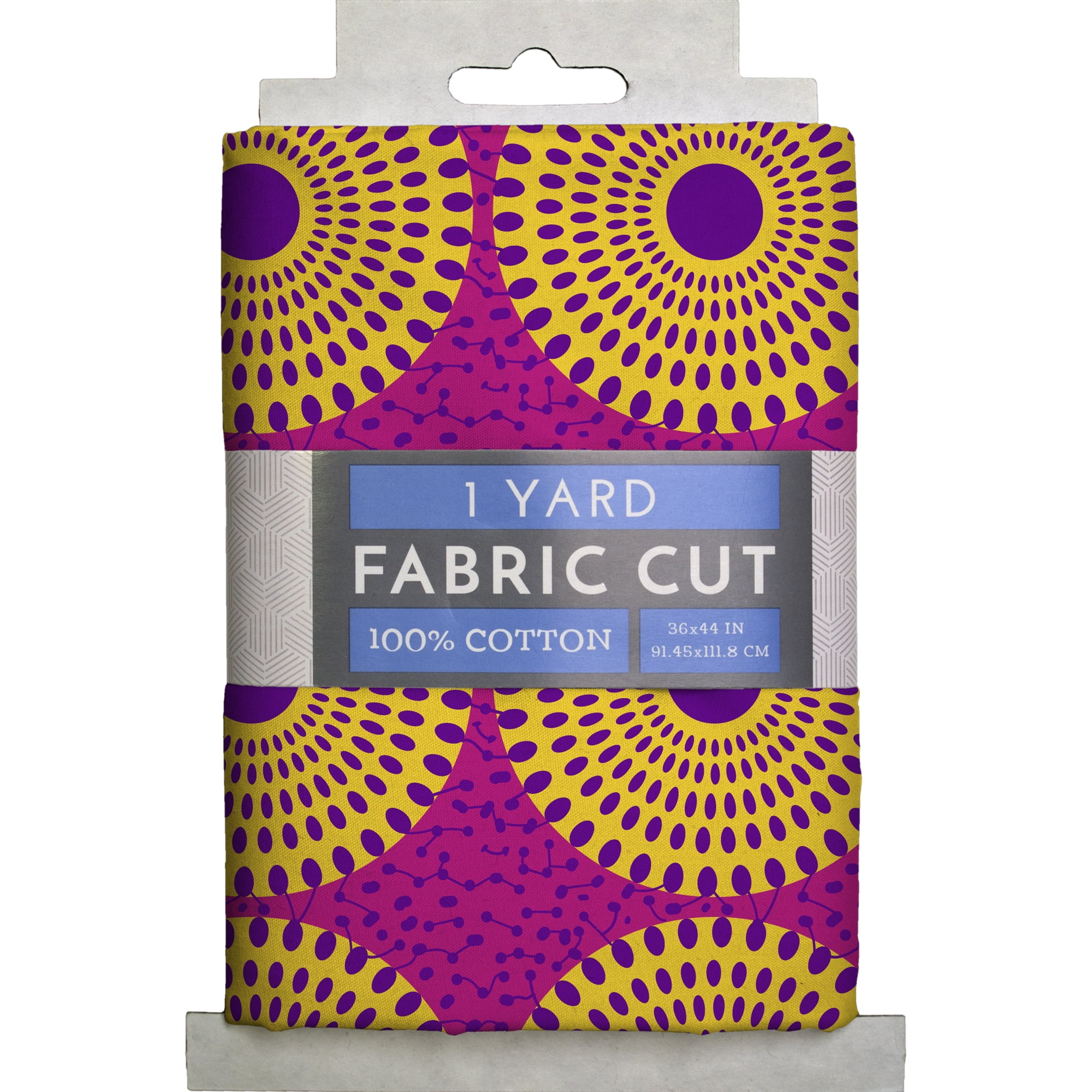 1 Yard 100% Cotton African Wax 1, Fuschia, 44" Wide for Quilting & Sewing by David Textiles