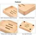 thumbnail image 3 of Caja de jabón de madera de bambú natural de 2 piezas, para jabón de esponja de baño de cocina ER, 3 of 5