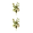 thumbnail image 2 of Flores artificiales Rosas falsas Matsuzay Ramos de novia Arreglos de mano Blanco verde 2piezas, 2 of 6