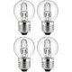 thumbnail image 1 of 4X 28W (40W) Halogen Clear Golf Ball Bulbs - E27 Base, Warm White, Dimmable, 1 of 5