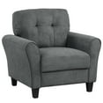 thumbnail image 1 of Costway Upholstered Modern Accent Chair Mid-Century Armchair with Sturdy Legs Grey, 1 of 9
