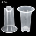 thumbnail image 3 of Uxcell 6" Plastic Orchid Pot with Holes Garden Plant Container, Clear 4 Pack, 3 of 5