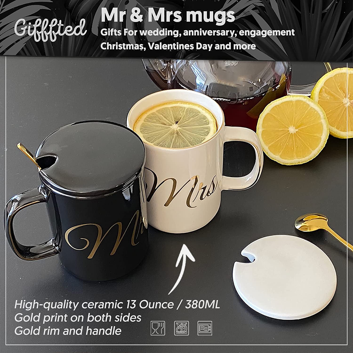 Bulk 144 Ct. Mr. & Mrs. Wedding Paper Coffee Cups with Lids