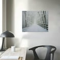 thumbnail image 3 of COMIO  Large Fiber Optic Wooden Bridge Canvas Wall Art, White, 3 of 4