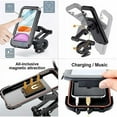 thumbnail image 4 of Waterproof Motorcycle Phone Mount, 360° Rotating Scooter Phone Holder with Rain Cover for Secure On-Bike Use Rarida, 4 of 5