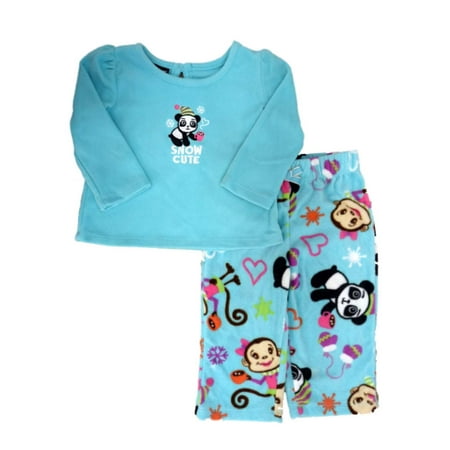 

Joe Boxer Infant Girls Snow Cute Fleece Sleepwear Set Panda Bear Pajamas PJ 12m