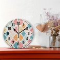 thumbnail image 2 of Yayeee 10" Wall Clock Battery Operated Quartz Round Silent Non-Ticking Home Decor,Pink Abstract Pattern, 2 of 6