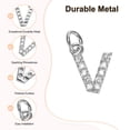 thumbnail image 2 of Uxcell 8Pack 0.1" Encanto de Letra V de Rhinestone Completo para Pulseras/Brazaletes Oro Blanco, 2 of 6