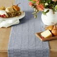 thumbnail image 2 of Martha Stewart Honeycomb Reversible Elegant Table Runner, Blue, 15" W x 72" L, 2 of 8
