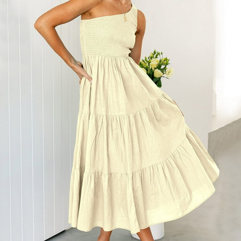 ecru bridesmaid dress Wedding Dress Ecru White Knee Length A-line Sleeveless Lace V-Neck Midi Bridal  Gowns – Dbrbridal main image 1