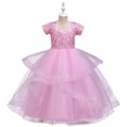 thumbnail image 5 of Girls Long Princess Dresses Gown Sleeveless Halter Strap Lace Princess Dresses with Cardigan Top 2Pcs/Set Party Ball Tulle Pageant Gowns for Evening, Wedding, Birthday,Size 4-14T, 5 of 5