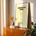 thumbnail image 3 of Amaretto Sour - Illustration Cocktail Typography Kitchen Decor Vintage Poster Bar Retro Humor Unframed Wall Art Print 4 x 6 inches, 3 of 60