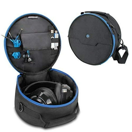 ENHANCE Gaming Headset Case for Wired & Bluetooth Wireless Headphones - Rigid & Padded Protection , Accessory Storage , Shoulder Strap & Rugged Carrying Handle - Travel Friendly eSports Design -