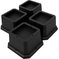 thumbnail image 1 of Furniture Risers 2 Inch-Bed Risers Heavy Duty-Desk Risers for Chair and Table Legs Elevation -Bed Lifts Risers (Set of 4 Riser, Black), 1 of 3